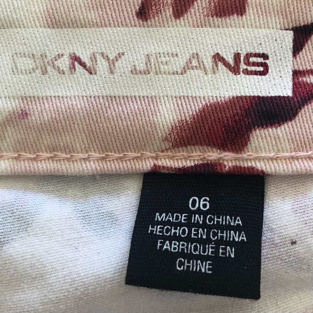 DKNY JEGGINGS/ pink burgundy floral/ just like pants/ Size 6 - Picture 11 of 13